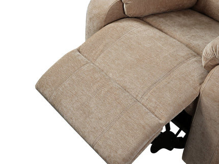Upholstered Manual Recliner Chair With 3 Adjustable Backrest Positions