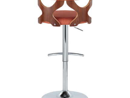 Gardenia - Mid Century Modern Adjustable Barstool With Swivel With Rounded T Footrest (Set of 2)
