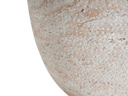 Outdoor / Indoor Lightweight, Concrete Side Table, Travertine - Beige
