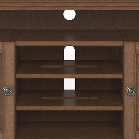 Amherst - TV Media Stand - Rustic Natural Aged Brown