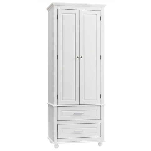 Tall Storage Cabinet With 2 Drawers For Bathroom