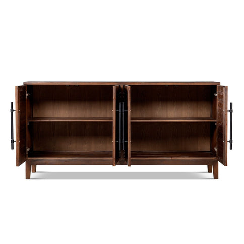 Koa - 4 Door Sideboard - Dark Brown