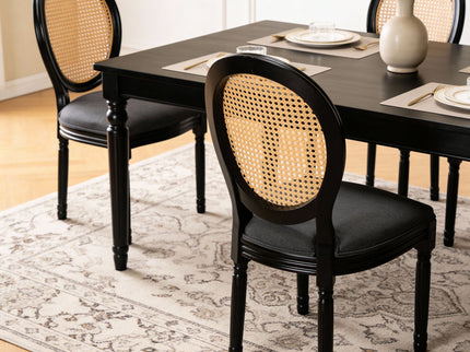 French Country Dining Chairs With Round Back (Set of 2)
