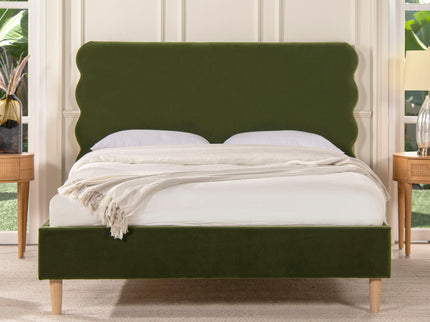 Stockholm - Modern Wavy Headboard Platform Bed