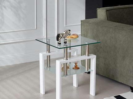 Tempered Glass Table With Storage