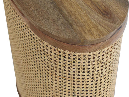 Larissa - Lid Up, Storage Stool - Oak