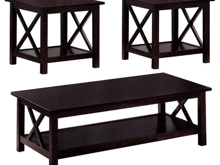 Merlot 3 Piece Occasional Set - Brown