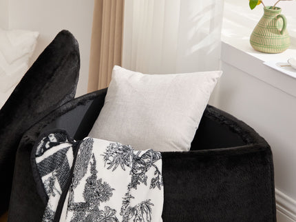 Upholstered Storage Ottoman Set With Reversible Lid