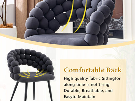 Puffy Bubble, Ball Chain Chairs For Dining Room (Set of 2)