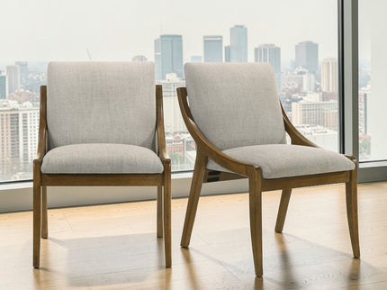 Danzel - Side Chair (Set of 2) - Gray / Oak