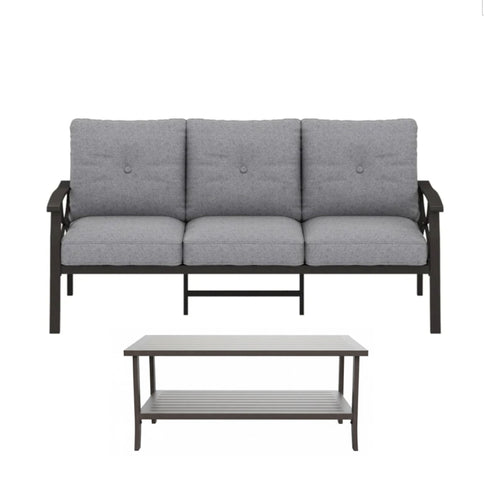 Patio Furniture Set With Coffee Table And Cushions For Backyard