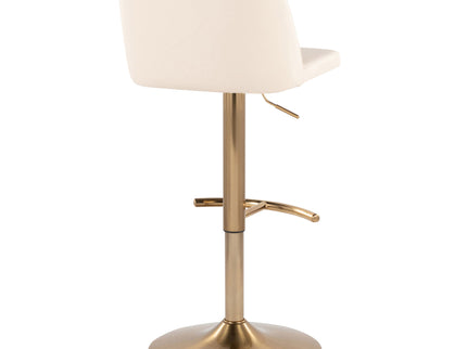 Toriano - Contemporary Adjustable Barstool With Swivel With Rounded T Footrest (Set of 2)