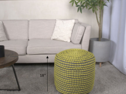 River - Handcrafted Cylindrical Pouf Water Resistant Fabric