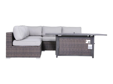 6 Piece Sectional Sofa Set With Cushions - Brown