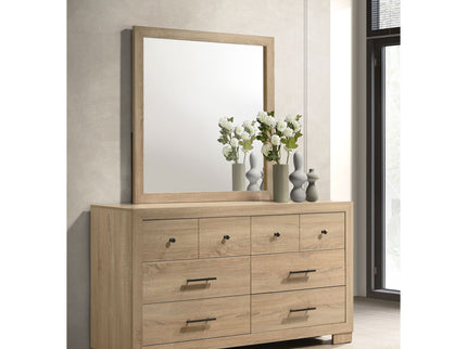 Merritt - 6 Drawer Dresser With Mirror - Light Oak