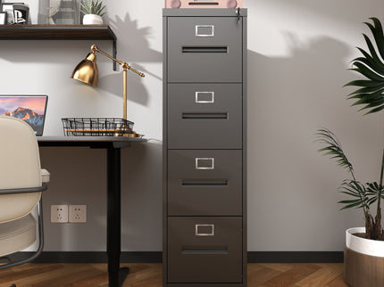 Premium Drawer File Cabinet With Lock, Metal Vertical Design, A4 Legal / Letter Size