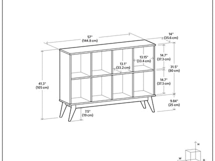 Draper - Handcrafted Low Bookcase