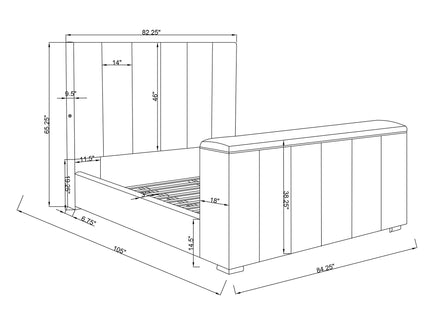 Sacha - Bed With TV Lift And Fireplace