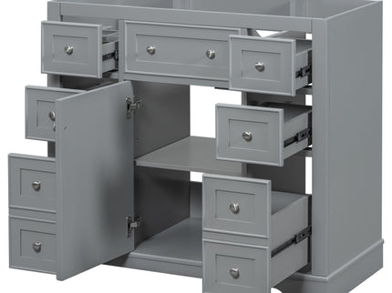 Modern Bathroom Vanity Base Only With 1 Cabinet And 6 Drawers