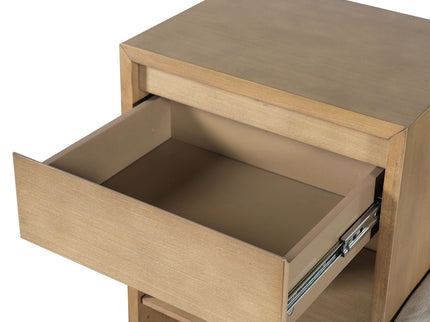 Entryway Storage Bench With Cushion, Drawers & Open Shelves