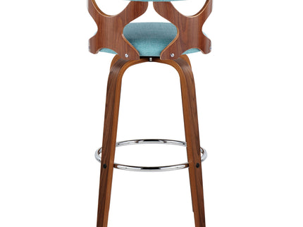Gardenia - Mid Century Modern Fixed Height Barstool With Swivel With Round Footrest (Set of 2)