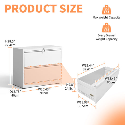 Premium Drawer Metal Lateral File Cabinet With Lock