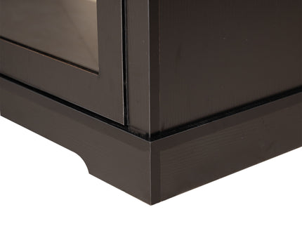 Sideboard Cabinet With 1 Drawer And 2 Arched Doors With Adjustable Shelves For Entryway - Black