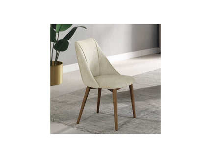Willene - Polished Microfiber Side Chair (Set of 2) - Beige