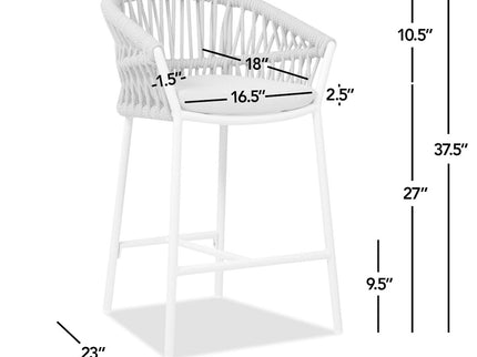 Maiden - Patio Counter Stool Sunproof Olefin (Set of 2)