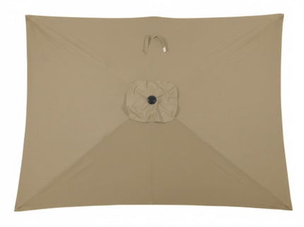 Rectangular Patio Umbrella With Crank Tilt, Polyester UV-Resistant Canopy