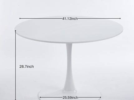 Mid-Century Tulip Dining Table With Round Top