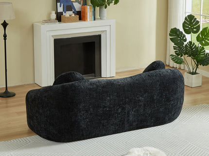 Curved Convertible Sofa, 2 In 1 Frameless Folding Sofa Bed With Pull Out Base And Deep Seat