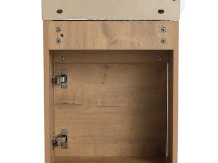 Wall Mounted Bathroom Vanity With Sink And Storage Rack, Soft Close Doors