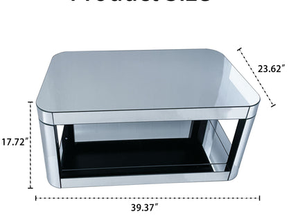Coffee Table, Rectangular - Silver