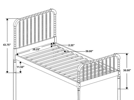 Grove - Twin Open Frame Bed - White