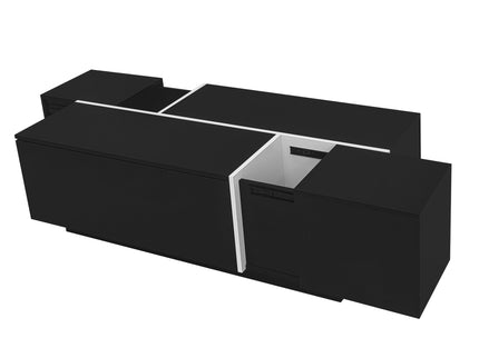 Extendable Coffee Table With 2 Hidden Storage Space And 2 Drawers For Living Room