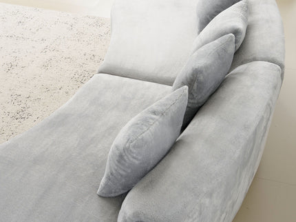 Modern Curved Sofa With Pillows