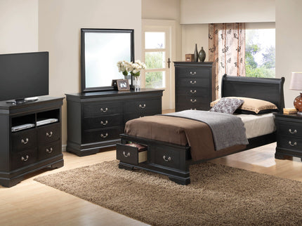 Upholstered Panel Sleigh Bed Design