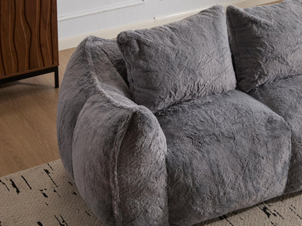 Giant Bean Bag Couch, Ultra Soft Fluffy Loveseat For Living Room