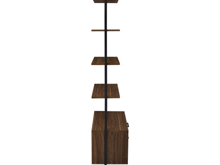 Wendell - 4 Shelf Storage Wall Bookshelf - Walnut