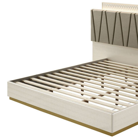 Stanley - Bed With LED Upholstered Headboard