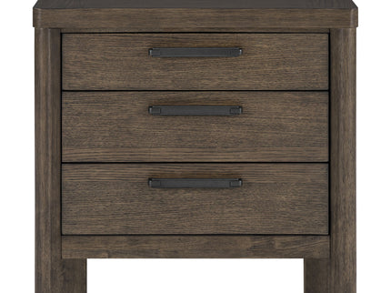3 Drawer Nightstand With USB - Dark Oak