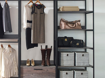 Monica - Walk-In Closet System, Modular Design - Rustic