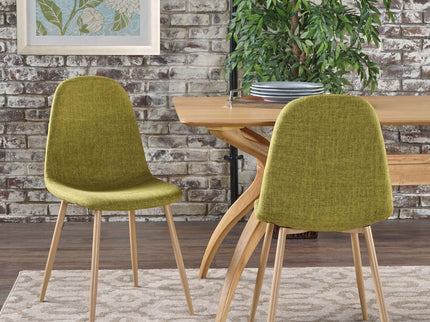 Modern Minimalist Fabric Dining Chair With Iron Legs
