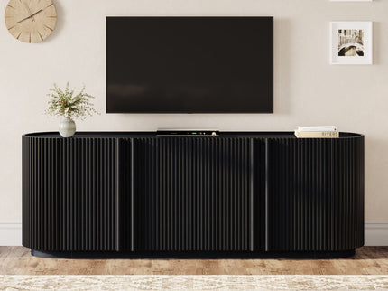 TV Stand With Fluted Tambour Style Door