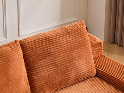 Comfortable Deep Seat Loveseat Sofa Bed, Reversible Cushion With Pillows