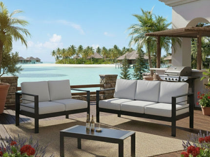 Outdoor Patio Set, All-Weather With Thick Cushions