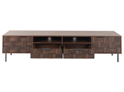 TV Stand With 2 Drawers, Media Console Table, Storage Cabinet With Cable Management