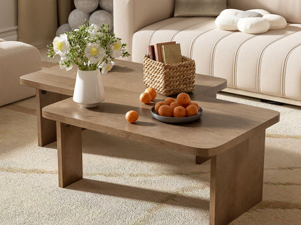 Modern Minimalist Coffee Table Set With Splicing Design