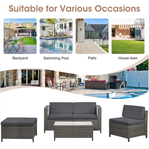 Modern Patio Set With Coffee Table